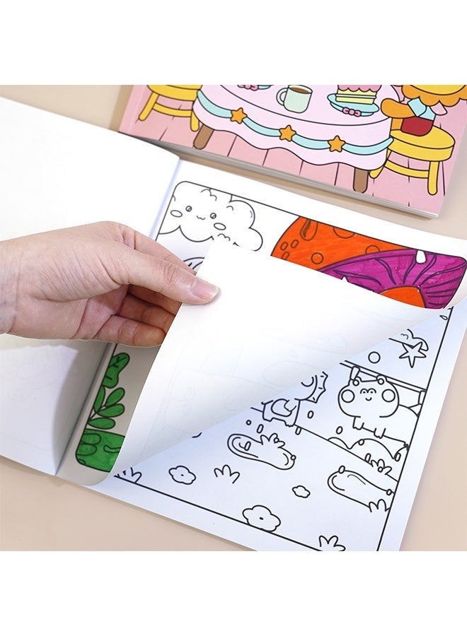 كتاب رسم للأطفال مكون من 40 صفحة، للتلوين والرسم، قابل للصق على الحائط، ورق سميك مناسب للتلوين، مثالي للمدرسة والطلاب والقرطاسية ومستلزمات التعلم - Image 5