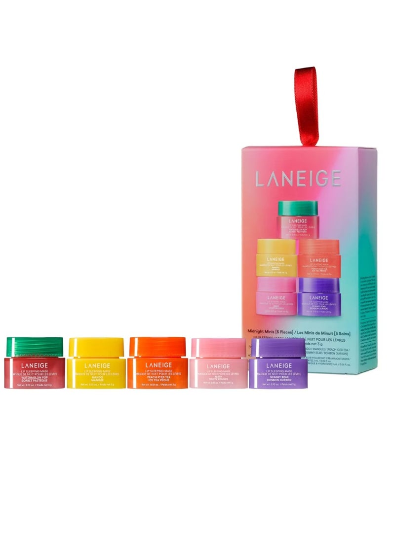 Laneige Midnight Minis Lip Mask 5-Piece Set