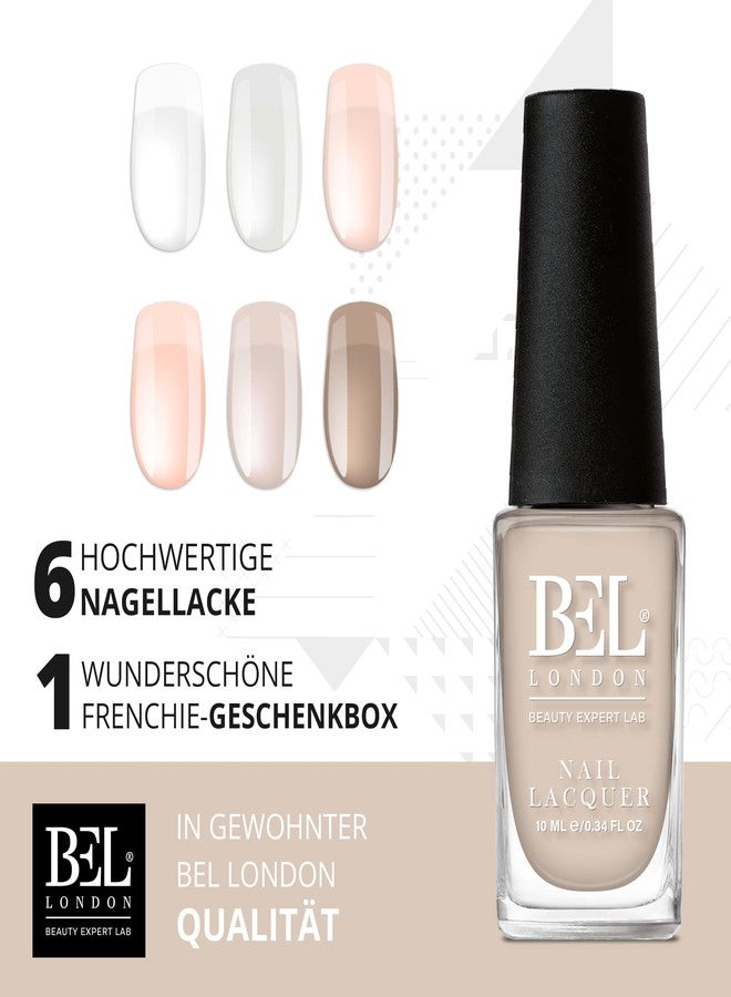 BL The Frenchie Luxury 6 Pack Multi-color French Manicure Professional Nail Polish Set - Image 3