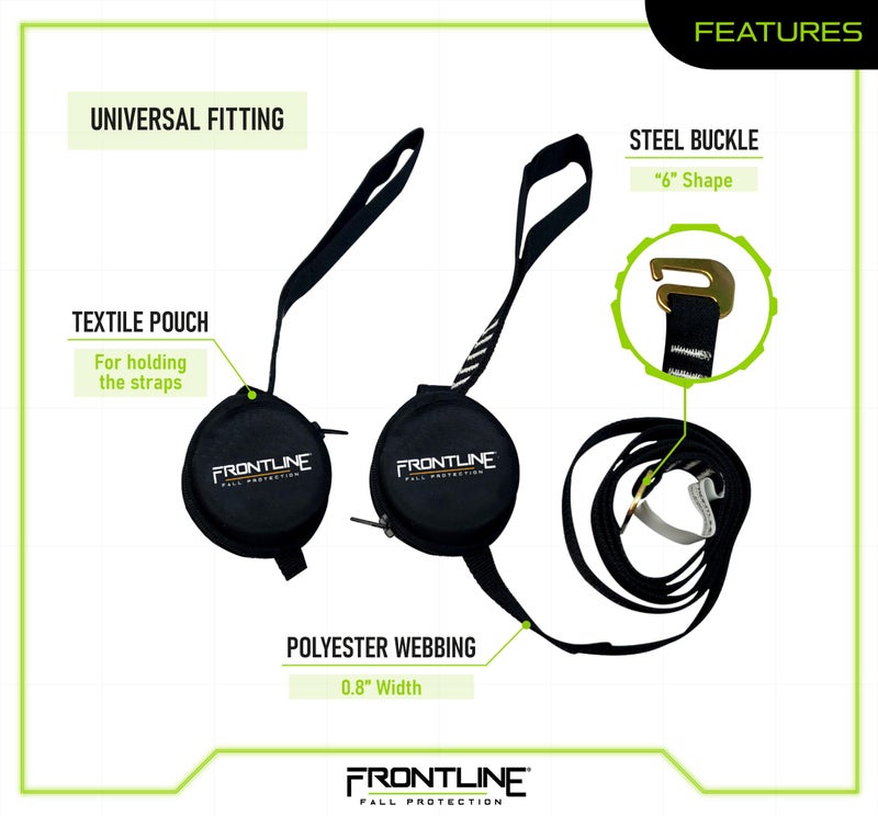 FRONTLINE FALL PROTECTION Frontline ACTR Universal Suspension Trauma Straps (1 Pack) - Image 5