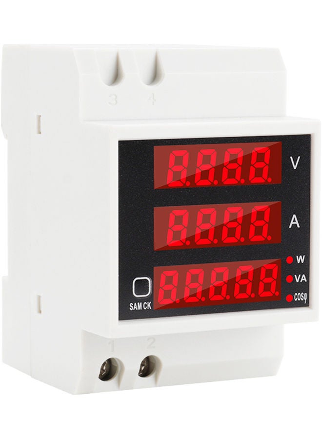 مقياس تيار كهربائي رقمي متعدد الوظائف أبيض/ أسود - Image 5