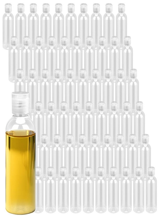 ZEONHAK 60 Pack 2oz Clear Plastic Empty Bottles with Flip Cap, Small Travel Bottle, Portable Refillable travel Size Containers for Shampoo, Lotion, Liquid Body Soap, Cream, Toner - Image 1