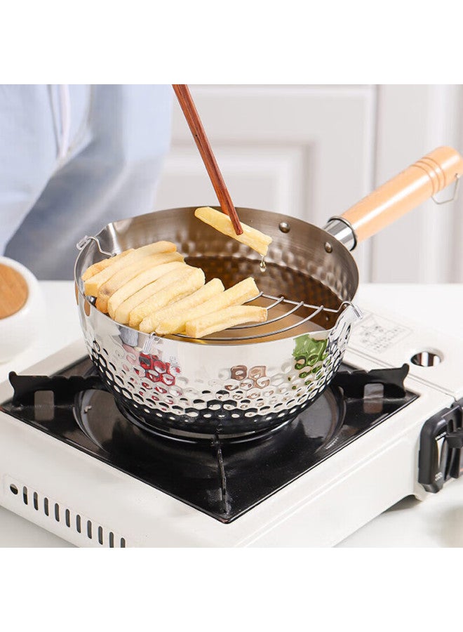 All-round Quanshi Hammered Stainless Steel 20cm Non-stick Milk Pot Stove Universal Single-person Cooking Noodle Soup Pot Baby Food Pot With Lid - Image 3