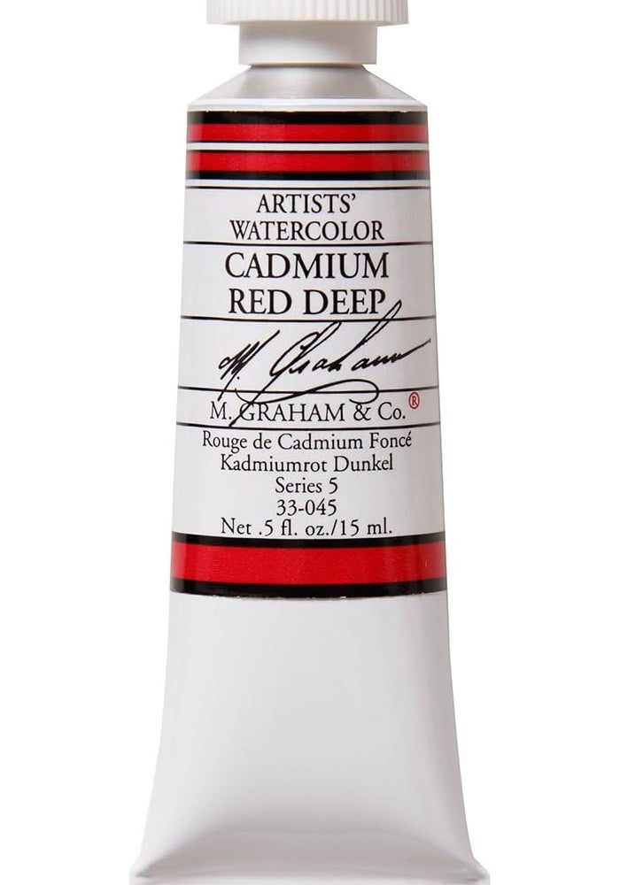 M. Graham & Co. Artists' Watercolor Paint - Cadmium Red Deep, 0.5 Fl Oz - Image 1