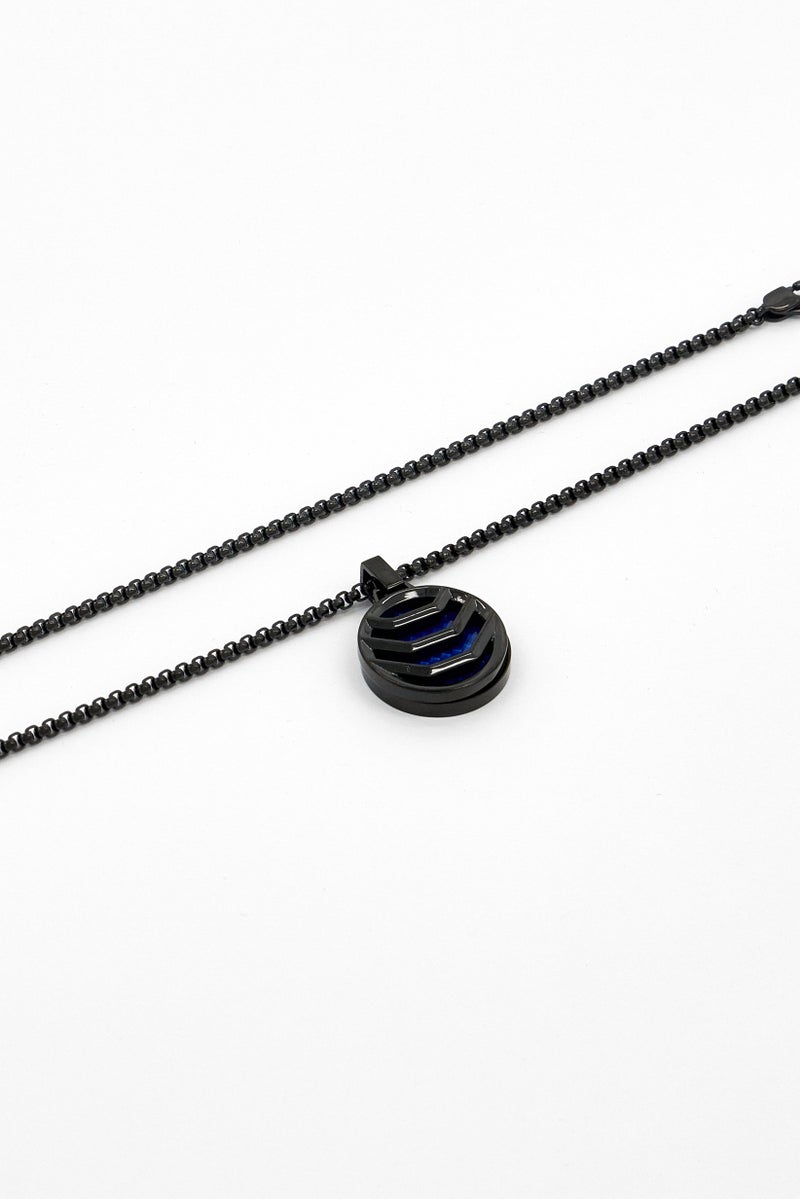 McLaren Men Stainless Steel Stormy Necklace With Pendent, Black - Image 2