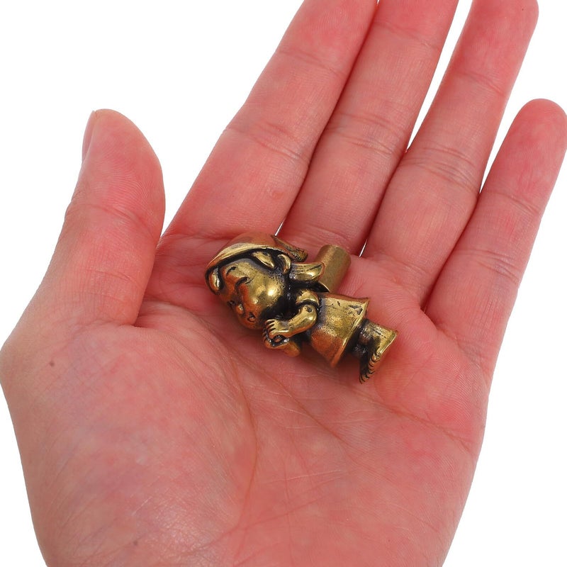 Brass Praying Girl Cabinet Pull Knob Vintage Decorative Drawer Handle - Image 4