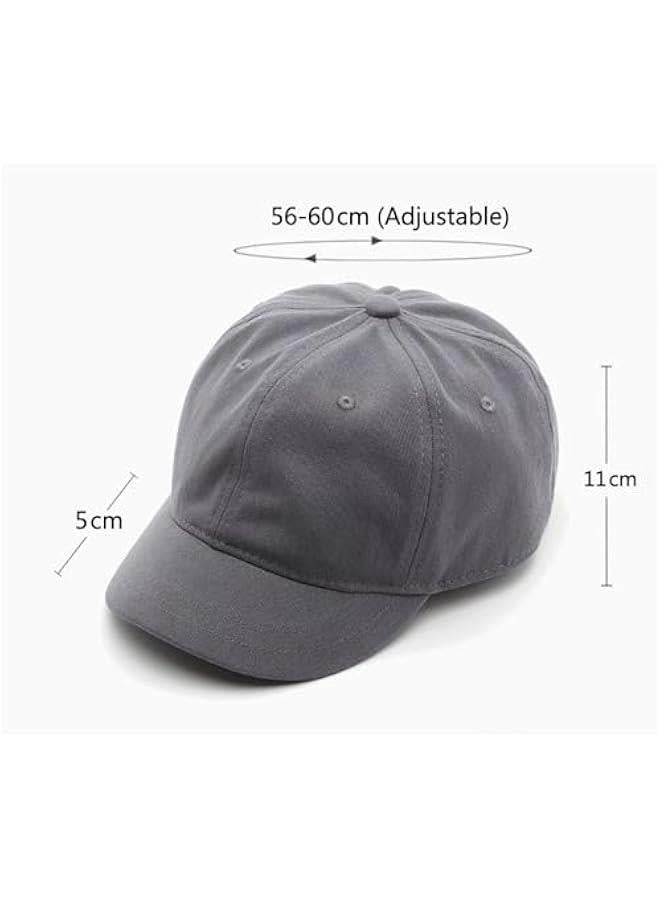 Short Brim Unconstructed Soft Cotton Plain Baseball Cap Adjustable Washed Low Profile Dad Hat for Men Women - Image 3
