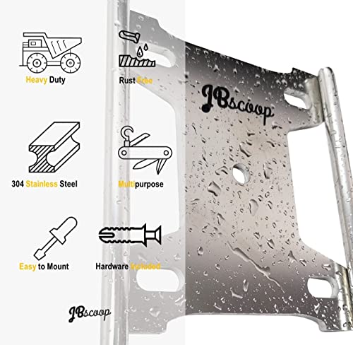 JBscoop Large Stainless Steel Hose Holder, Heavy Duty Hose Hanger (2) - Image 2