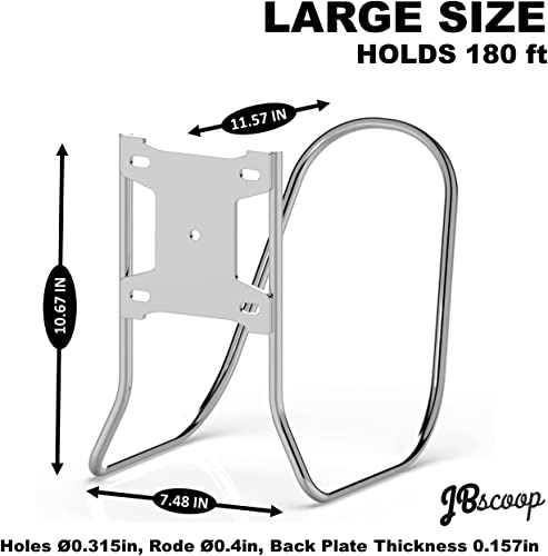 JBscoop Large Stainless Steel Hose Holder, Heavy Duty Hose Hanger (2) - Image 3