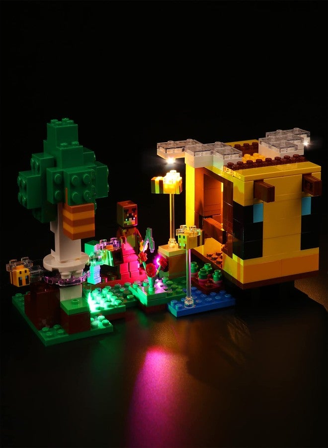 فونادو طقم إضاءة LED من VONADO متوافق مع لعبة Lego Minecraft The Bee Cottage 21241، إضاءة DIY متوافقة مع لعبة Minecraft Bee Lego 21241 (لا يوجد طراز، فقط إضاءة) - Image 1