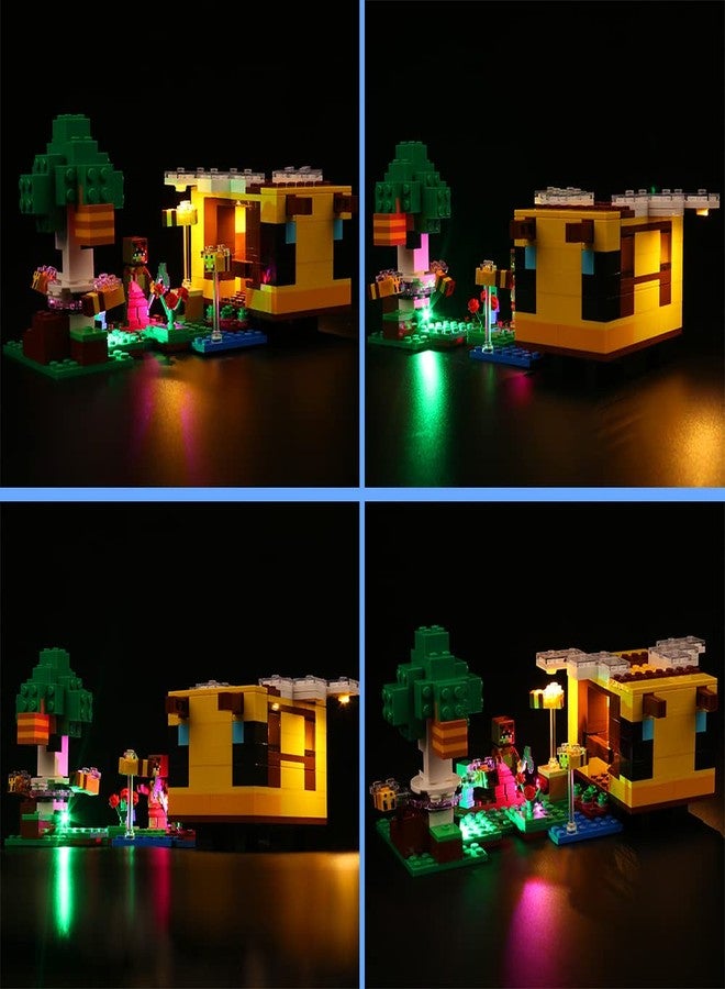 فونادو طقم إضاءة LED من VONADO متوافق مع لعبة Lego Minecraft The Bee Cottage 21241، إضاءة DIY متوافقة مع لعبة Minecraft Bee Lego 21241 (لا يوجد طراز، فقط إضاءة) - Image 4
