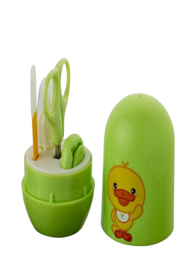 NVS KIDS New Born Baby 4 in1 Nail Grooming Kit for Baby Manicure Set with Kids Nail Cutter, Tweezer, Filer and Scissors - Image 1