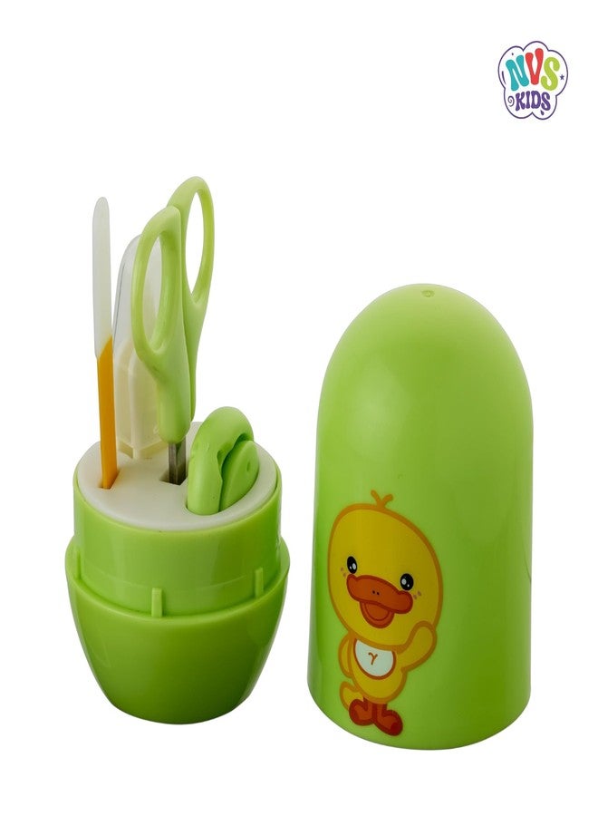 NVS KIDS New Born Baby 4 in1 Nail Grooming Kit for Baby Manicure Set with Kids Nail Cutter, Tweezer, Filer and Scissors - Image 4