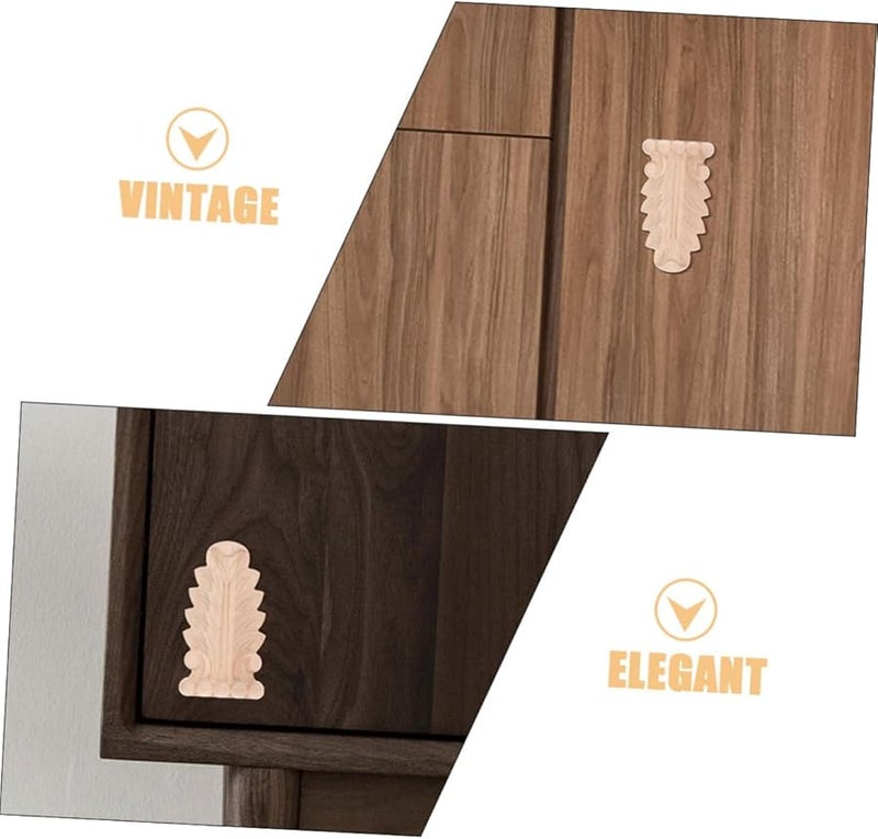 كوربيلات أعمدة رومانية خشبية منحوتة يدويًا، تطبيقات زخرفية على الطراز الأوروبي القديم، باللون البني - Image 4