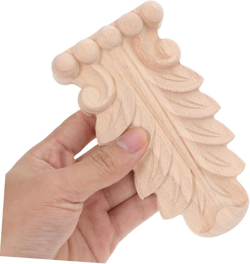 كوربيلات أعمدة رومانية خشبية منحوتة يدويًا، تطبيقات زخرفية على الطراز الأوروبي القديم، باللون البني - Image 5