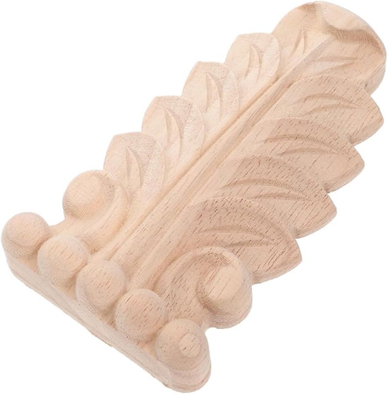 كوربيلات أعمدة رومانية خشبية منحوتة يدويًا، تطبيقات زخرفية على الطراز الأوروبي القديم، باللون البني - Image 2