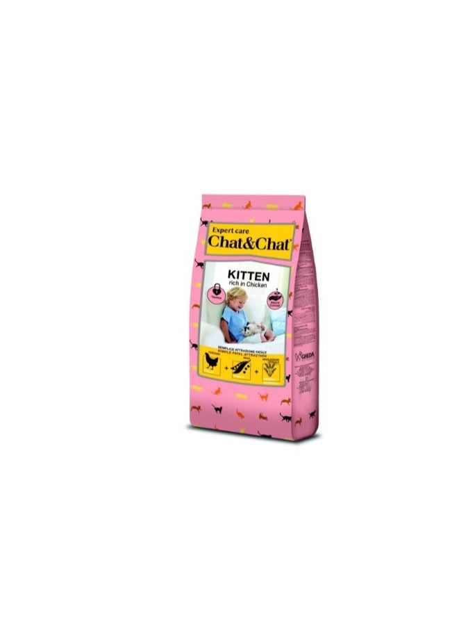 Chat & Chat Dry Food with Chicken & Peas for Kittens 900g