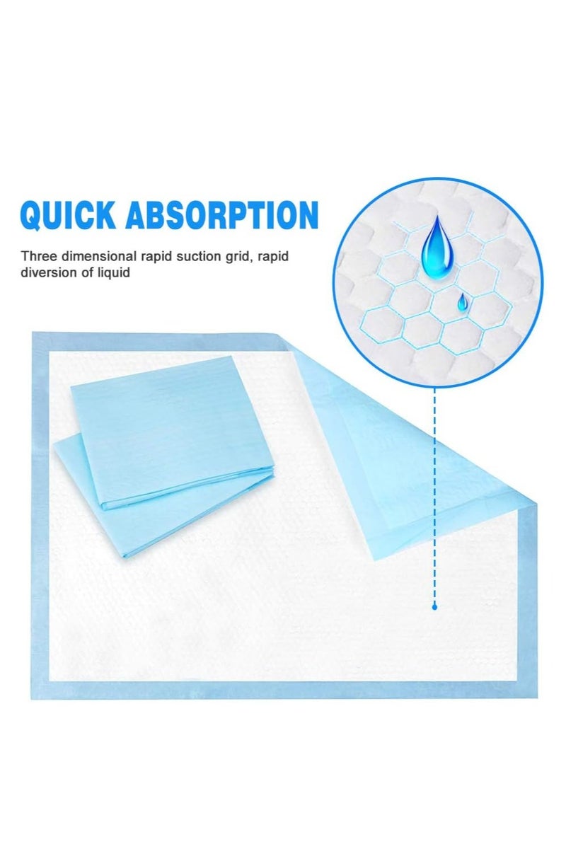 Gonice Disposable Underpads for Baby, 50 Pack(18×24 inch), Leak-Proof Breathable Incontinence Diaper Changing Pad, Heavy Absorbency, and Soft Cover for Bed (Blue) - Image 4