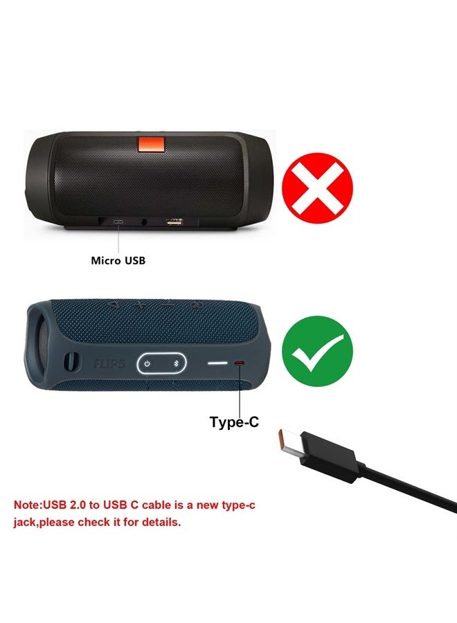 Koffmon Flip 5 Replacement Charger Cord USB Type C Cable Compatible with Charge4/5 Pulse4 Flip5/6 JRPOP, Endurance Peak II,Sony SRS-XB13 SRS-XB23 SRS-XB33 SRS-XB43 Wireless Bluetooth Speakers(3.3ft) - Image 2