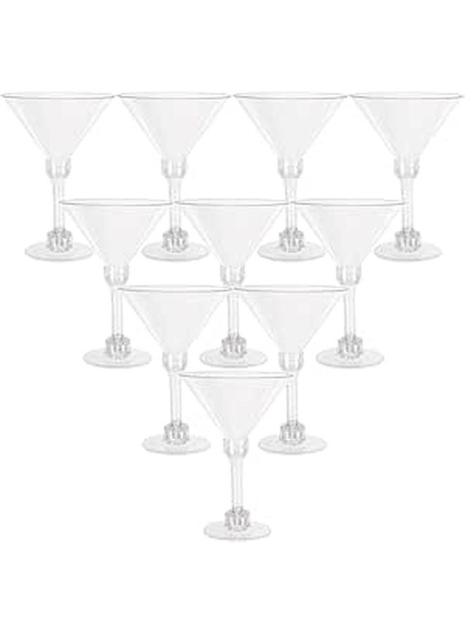 Reusable Plastic Wine Glasses 150ml Stemmed 10 Pieces for Party Bar Outdoor - Image 1