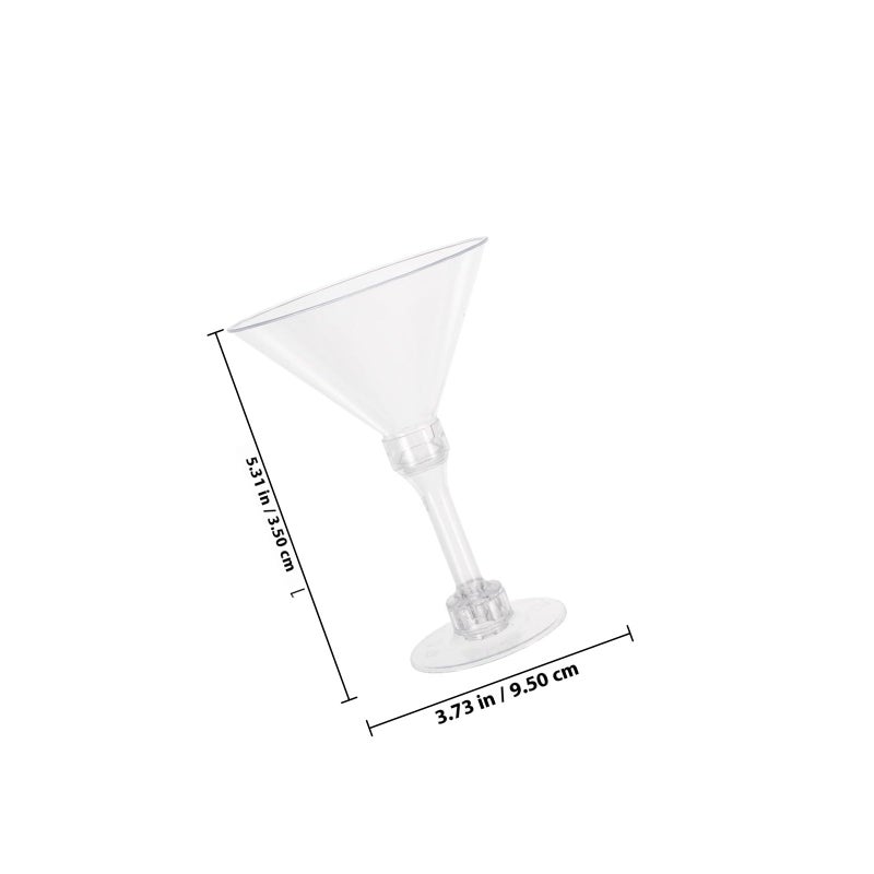 Reusable Plastic Wine Glasses 150ml Stemmed 10 Pieces for Party Bar Outdoor - Image 3