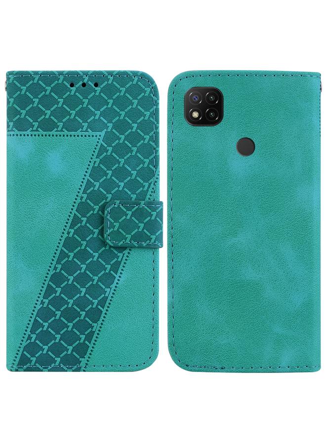 The Bros Case For Xiaomi Redmi 9C 7-shaped Embossed Leather Phone Case