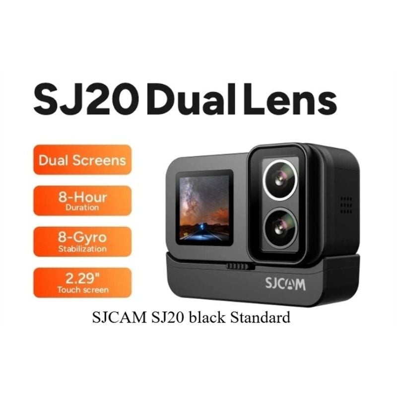 Sjcam SJ20 Dual Lens Action Camera 4K Waterproof Underwater 8 Hour Recording Black - Image 4