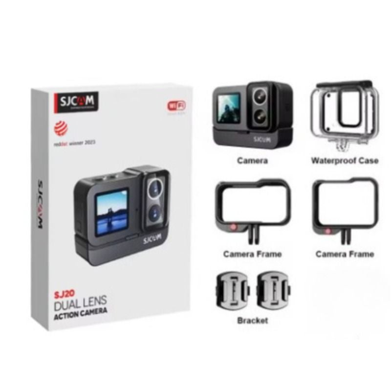 Sjcam SJ20 Dual Lens Action Camera 4K Waterproof Underwater 8 Hour Recording Black - Image 3