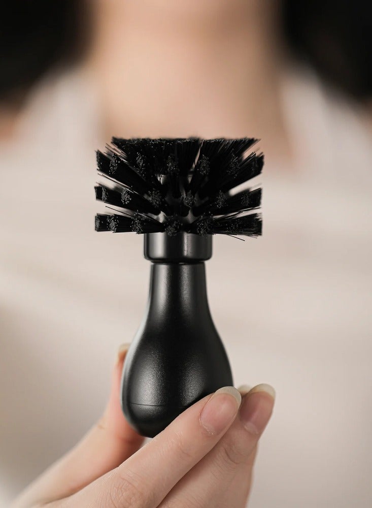 ام اتش دابيلو - ثري بومبار فرشاة تنظيف سلة الفلتر وحامل الفلتر، مصنوعة من مادة النايلون ABS، باللون الأسود - 58 مم - Image 2