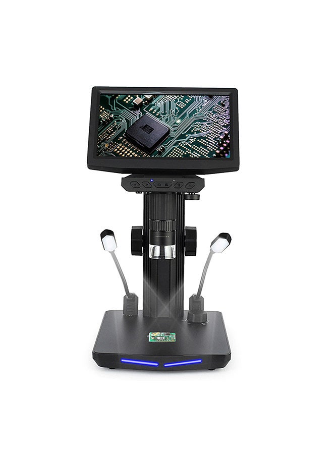 48MP USB Digital Microscope 1440P Lightness Adjustable 500X-1000X Zoom Rate Support 32G TF Card with 10.1-inch Large IPS Screen with Remote Control
