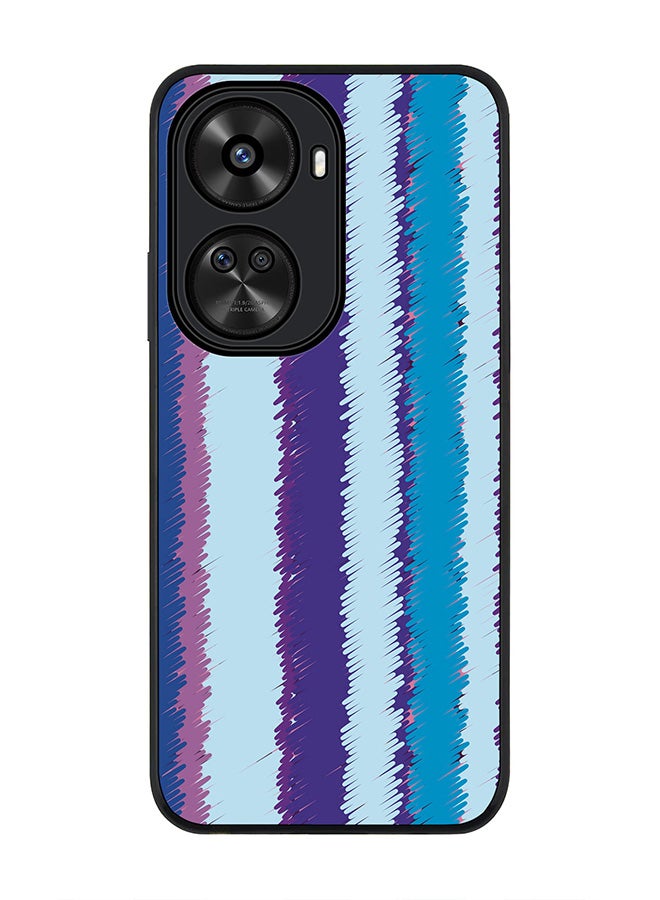 Stylizedd Rugged Black edge case for Huawei nova 12 SE / Huawei nova 11 SE 4G, Slim fit Case Flexible Anti Drop TPU Gel Thin Cover - Lines Of Violet - Image 1