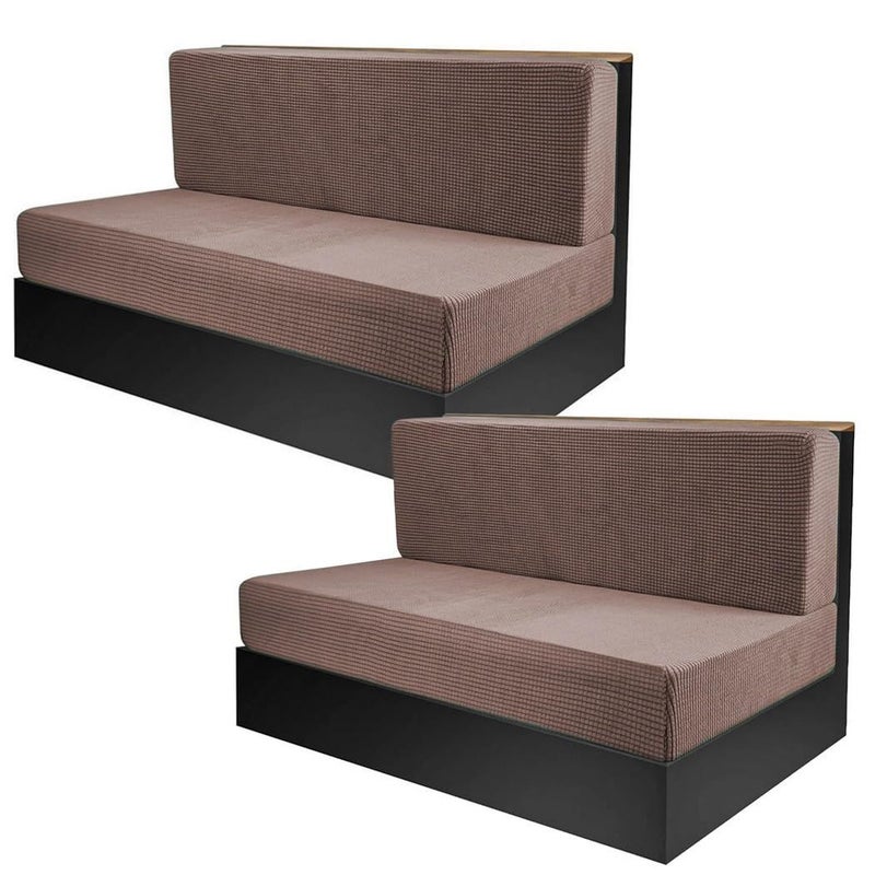 Universal Fit Stretchable 2 Piece RV Cushion Covers for Dinette Loveseat Elastic Machine Washable - Image 5