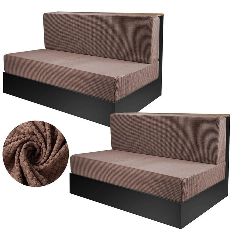 Universal Fit Stretchable 2 Piece RV Cushion Covers for Dinette Loveseat Elastic Machine Washable - Image 2