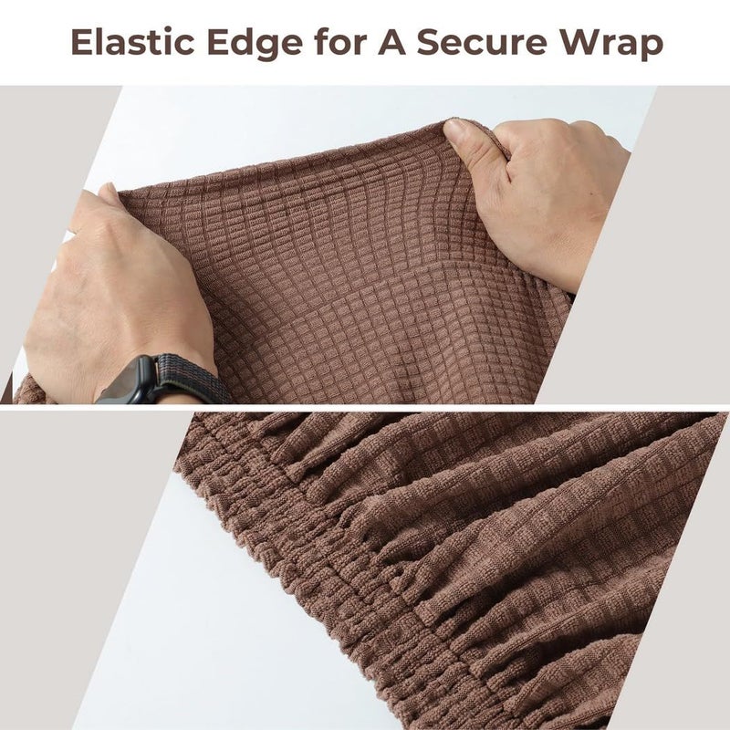 Universal Fit Stretchable 2 Piece RV Cushion Covers for Dinette Loveseat Elastic Machine Washable - Image 4