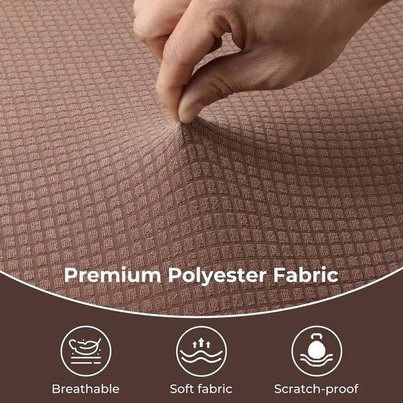 Universal Fit Stretchable 2 Piece RV Cushion Covers for Dinette Loveseat Elastic Machine Washable - Image 3