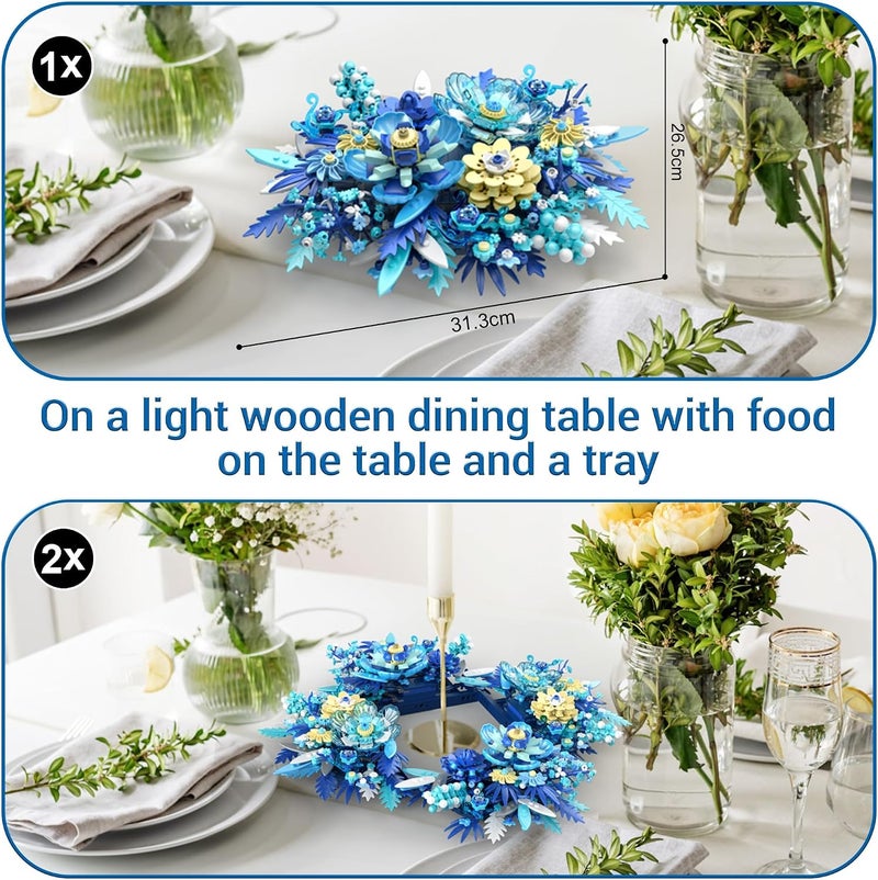 KASTWAVE Flowers Building Set, Flower Centerpiece Building Blocks for Adults, Kids, Boys, Girls, Botanical Collection Crafts Set for Table or Wall Decor, Ideal Gifts for Mother's Day, Birthday - Image 4