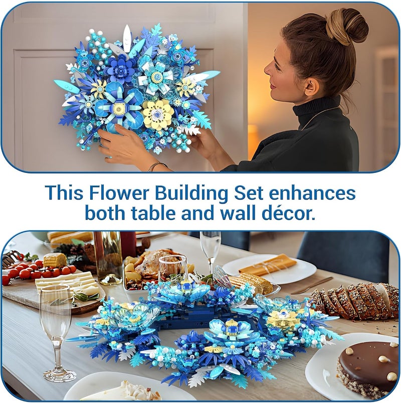 KASTWAVE Flowers Building Set, Flower Centerpiece Building Blocks for Adults, Kids, Boys, Girls, Botanical Collection Crafts Set for Table or Wall Decor, Ideal Gifts for Mother's Day, Birthday - Image 3