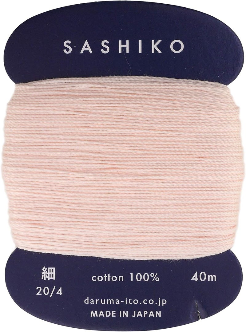 Daruma Sashiko Thread Thinner Weight 40m Col. 209 -Misty Rose- Japanese Embroidery & Quilting by Yokota - Image 1