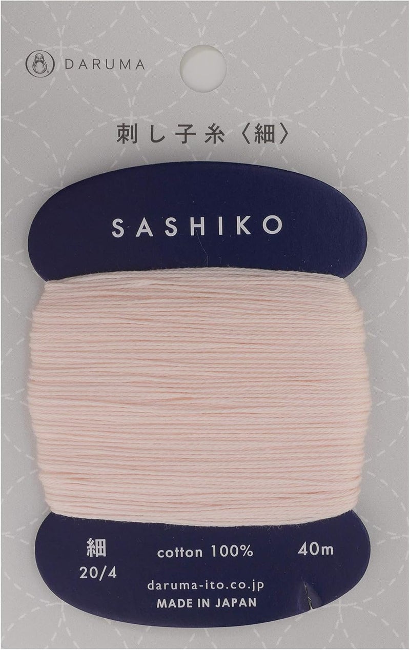 Daruma Sashiko Thread Thinner Weight 40m Col. 209 -Misty Rose- Japanese Embroidery & Quilting by Yokota - Image 2