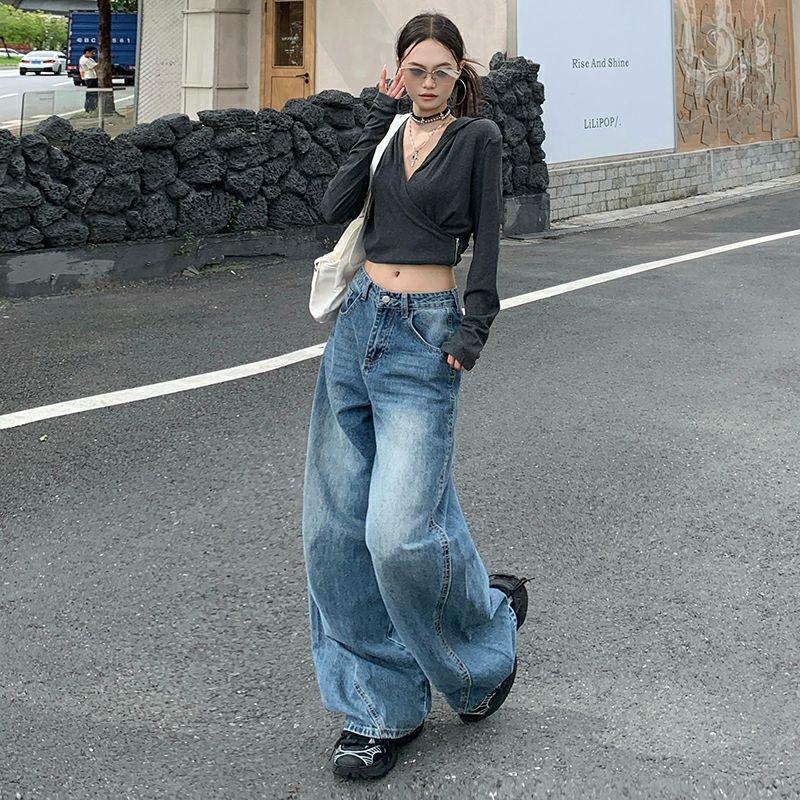 Unisex Classic Denim Jeans Loose Fit Daily Outdoor Wear - Image 2