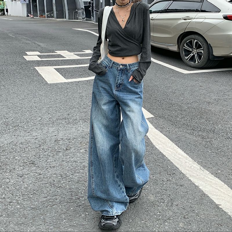 Unisex Classic Denim Jeans Loose Fit Daily Outdoor Wear - Image 4
