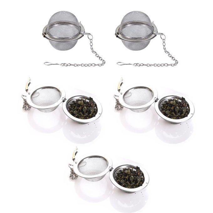 5PCS TEA INFUSER UPGRADED TEA STRAINER PREMIUM TEA INFUSERS FOR LOOSE TEA TEA STEEPER TEA BALL FOR TEA FLAVORING HERBAL SPICES SEASONINGS