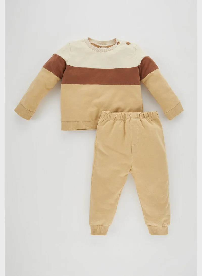 DeFacto Infant Knitted Sweatshirt & Sweatpant Set