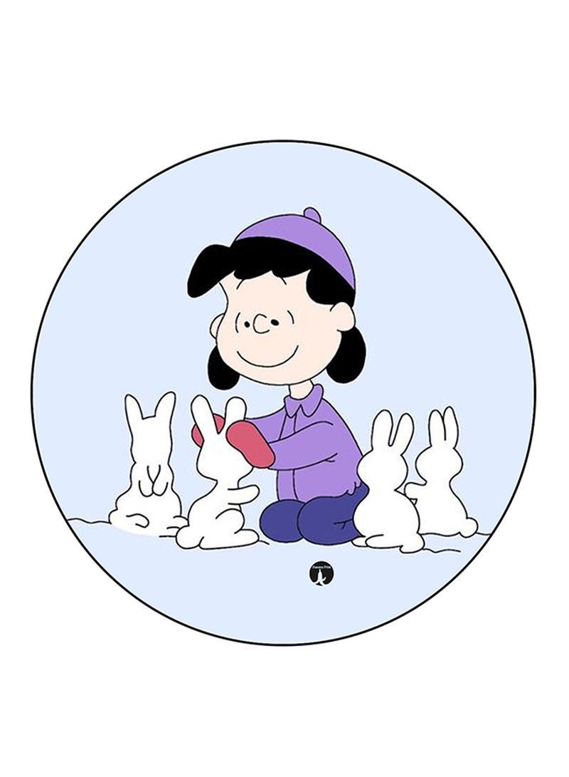 RKN Snoopy Printed Mouse Pad  Round  Multicolour