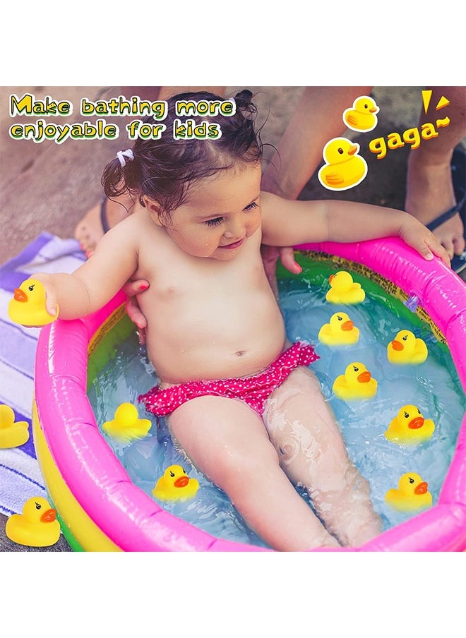 HS - 50 Mini Rubber Ducks, Baby Bath, Duck Birthday Party Accessories, Baby Shower To Celebrate The Joy Of Children, Summer Beach Pool Activity Carnival Game - Image 1