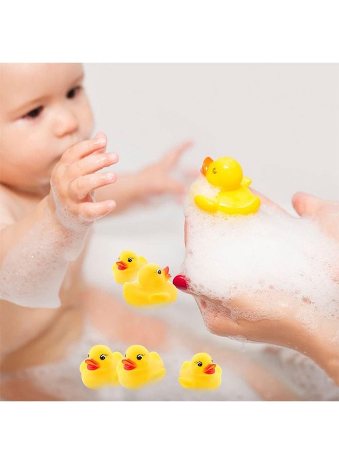 HS - 50 Mini Rubber Ducks, Baby Bath, Duck Birthday Party Accessories, Baby Shower To Celebrate The Joy Of Children, Summer Beach Pool Activity Carnival Game - Image 1