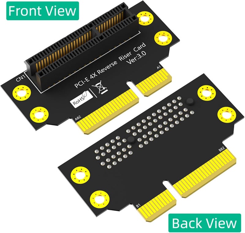 PCIE 90 Degree Reverse Male to Female Risers Card for Servers Installation Direction Towards CPU Height 32mm Extension Card - Image 5