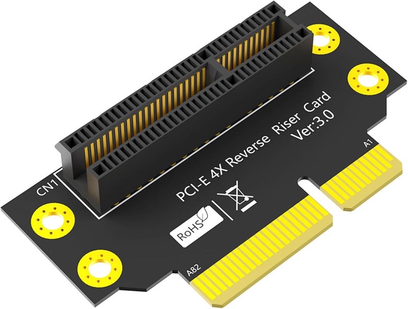 PCIE 90 Degree Reverse Male to Female Risers Card for Servers Installation Direction Towards CPU Height 32mm Extension Card - Image 1