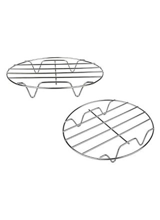 2 Sets Stainless Steel Round Steamer Rack and Cooling Rack Wire Baking Steaming Rack Stand for Air Fryer Instant Pot Pressure Cooker Canning(18cm x2) - pzsku/Z54840CFADEDBB75D1D20Z/45/_/1730198782/b267be63-956f-4bf9-91ed-ff37ceb082c1