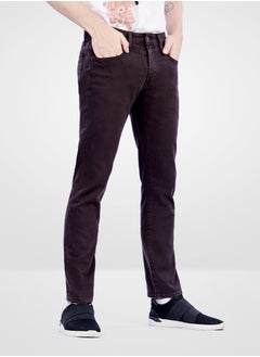 Web Denim Web Denim Dark Brown Mid Waist Regular Fit Straight Stretchable Jeans Fashionable Relaxed Fit Comfortable Denim Pant For Men  - Image 2